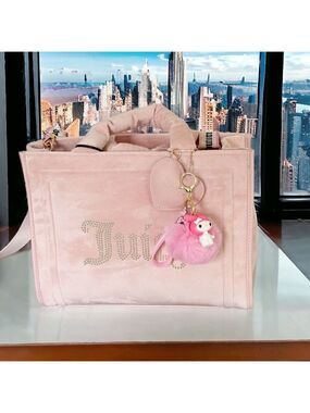 My Melody Faux Fur Pompom Keychain Purse Accessory